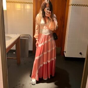 Stunning loveshackfancy  Pink Lace Dress